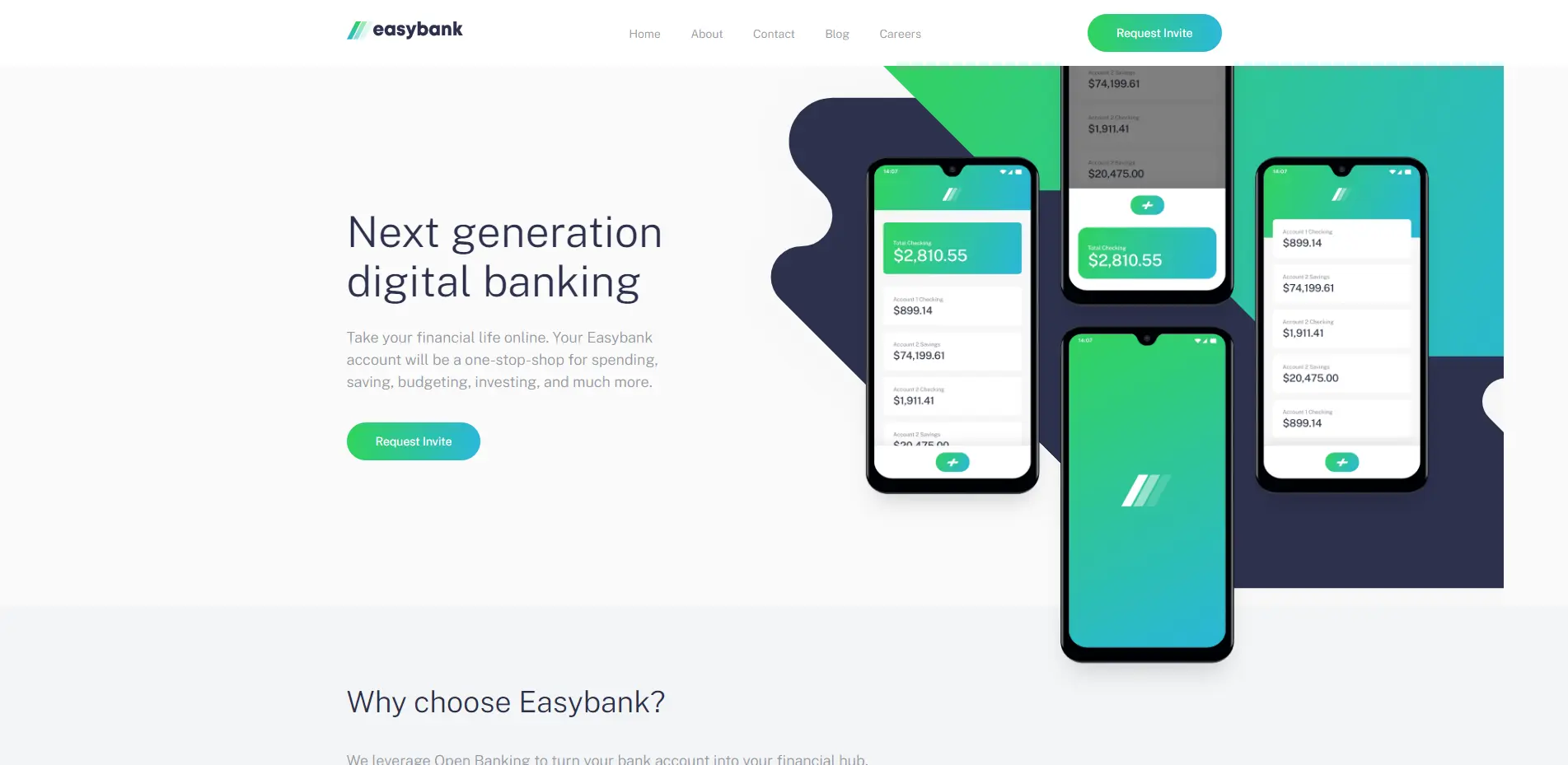 Easybank Landing Page preview